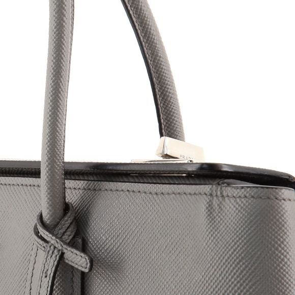 Prada Turnlock Cuir Twin Tote Saffiano Leather Medium - Picture 5 of 6